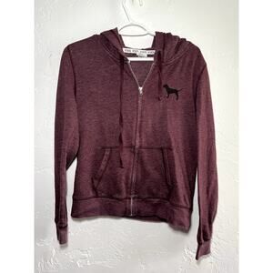 Victorias Secret PINK logo full zip‎ hoodie sweatshirt womens small y2k casual